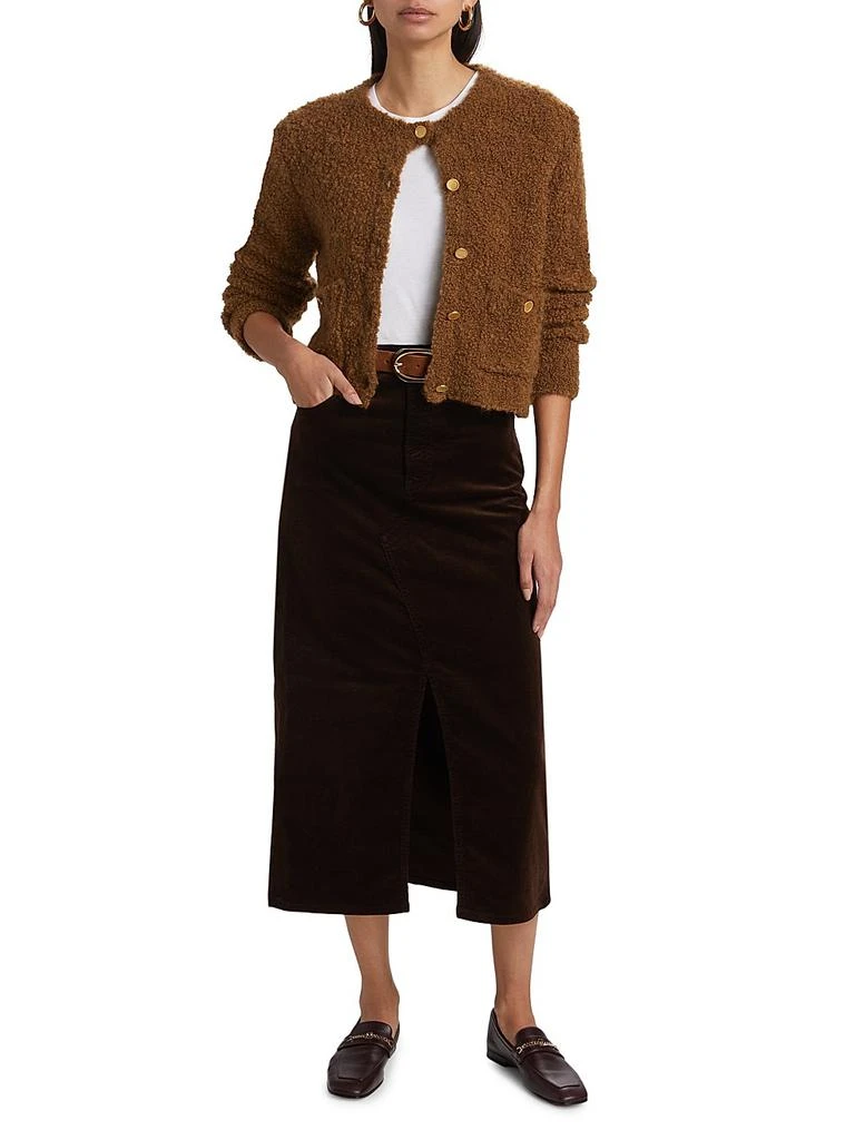 FRAME Alpaca-Wool Knit Patch-Pocket Cardigan 2