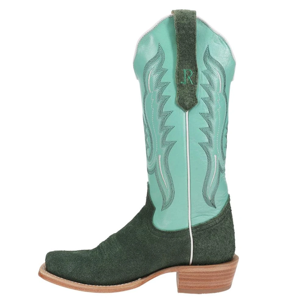 R. Watson Boots Rough Out Embroidered Narrow Square Toe Cowboy Boots 3