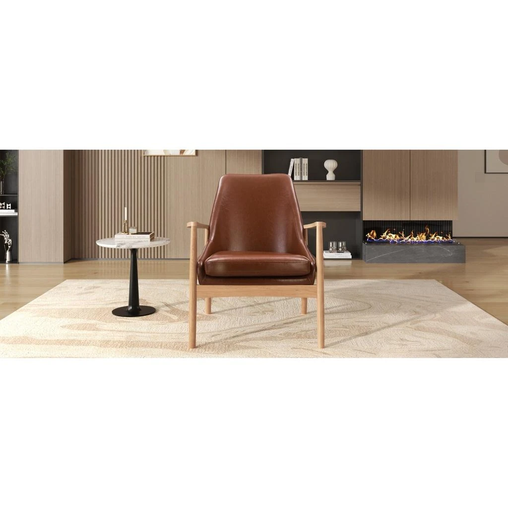 Streamdale Furniture Streamdale Leather Mid-Century Modern Armchair 6