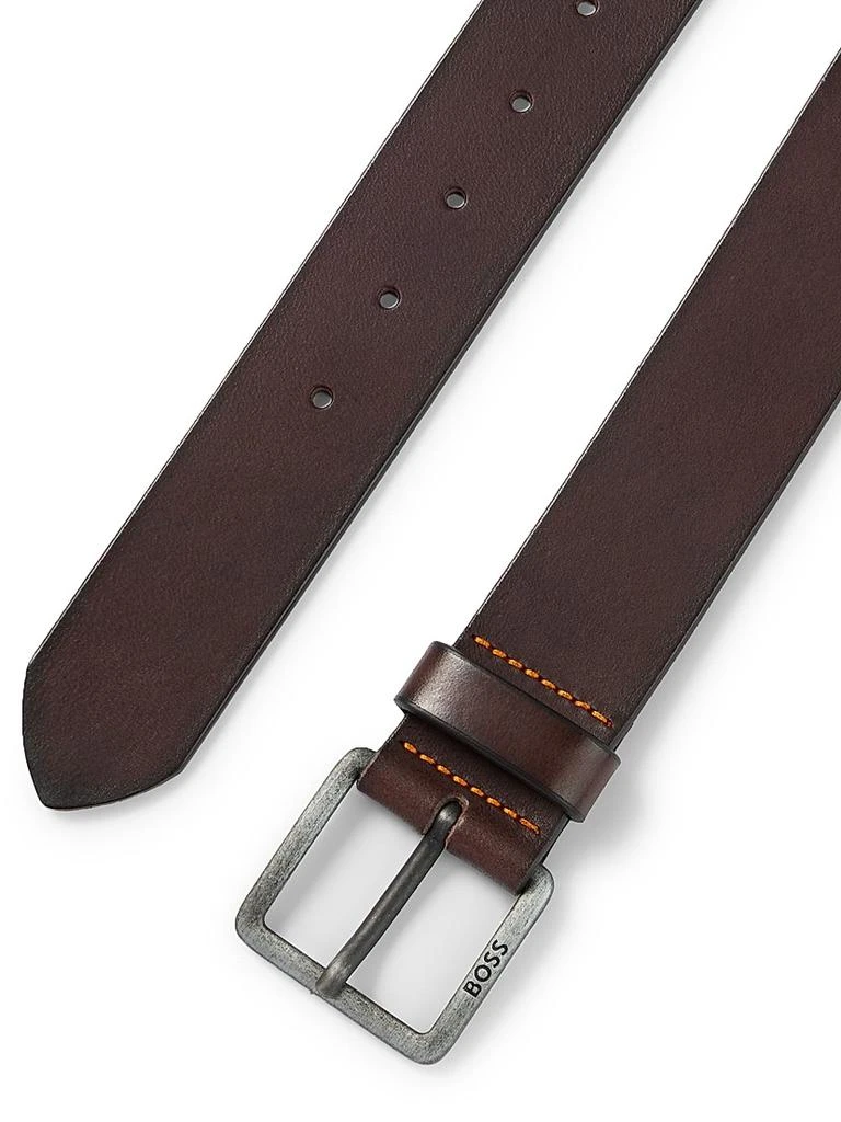 Hugo Boss Leather Belt with Logo Buckle 3