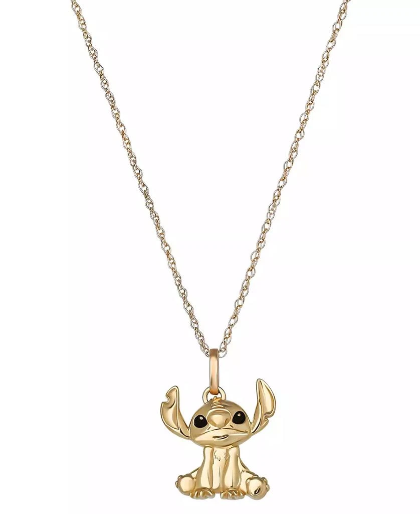 Disney Stitch Pendant Necklace in 10k Yellow Gold 2