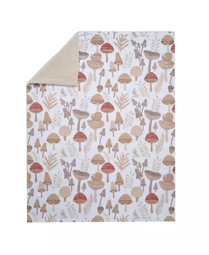 Lambs 
Ivy Baby Mushroom Meadow Soft White/Taupe Luxury Blanket 3