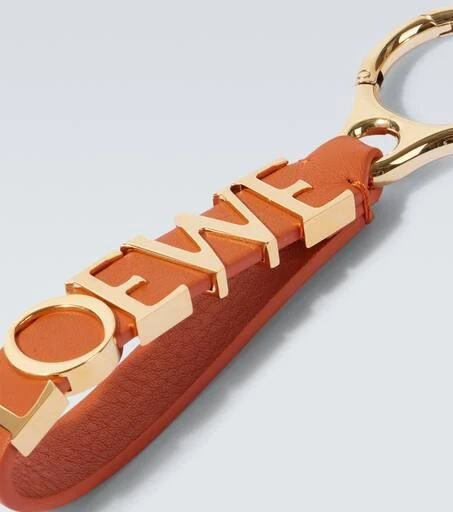 Loewe Logo leather bag charm 3