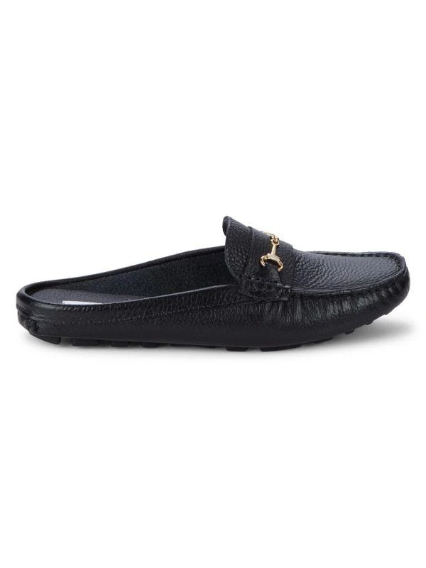 Saks Fifth Avenue Slip On Leather Mules 1