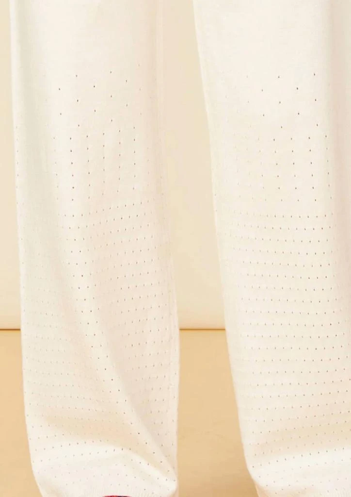 Monrow Monrow - Supersoft Open Knit Flare Pants 2