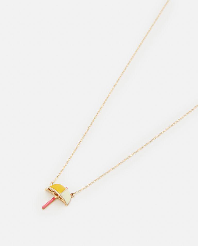 Aliita 9k Gold Sombrilla Enamel Necklace