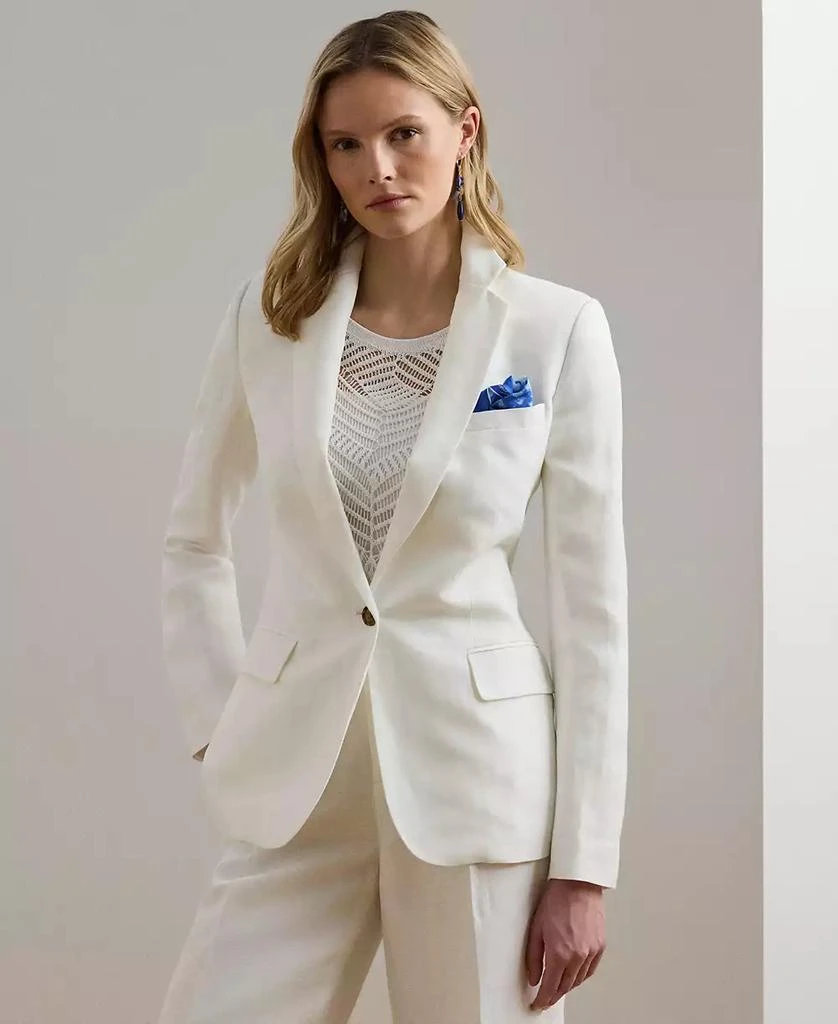 Ralph Lauren Women's Linen-Blend Twill Blazer 1