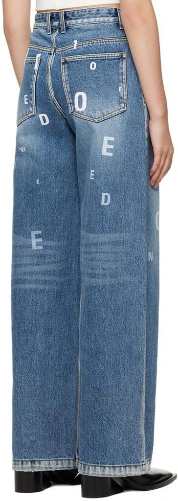We11done Navy Random Logo Jeans 3