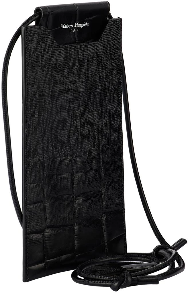 MAISON MARGIELA Black Croc Phone Pouch 2