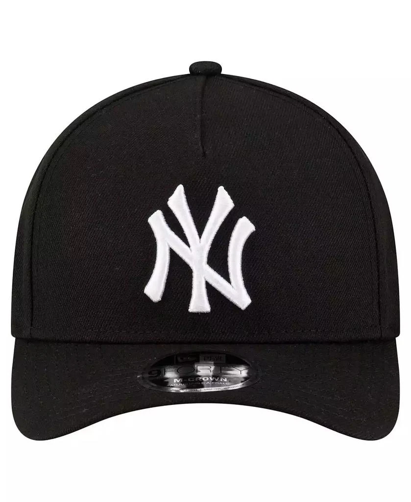 New Era Men's Black New York Yankees Player Replica 9FORTY Adjustable Hat 4