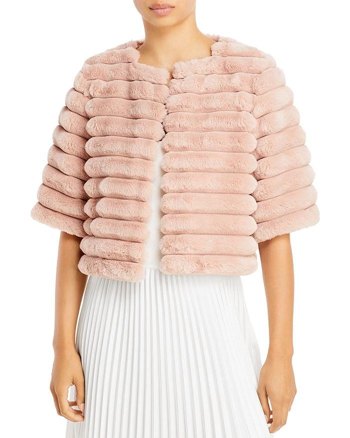 BCBG Faux Fur Shrug 1