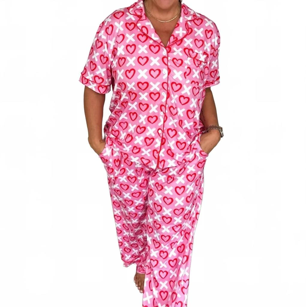 BLAKELEY Luxe Vday Pajama Set In Pink 2