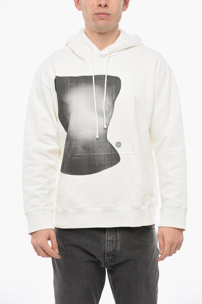MAISON MARGIELA Maison Margiela MM6 Brushed Cotton Printed Hoodie