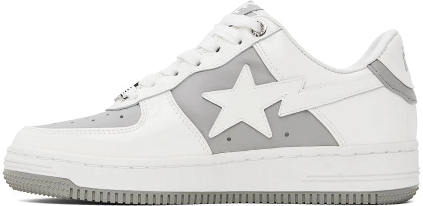 Bape White & Gray STA #6 Sneakers 3