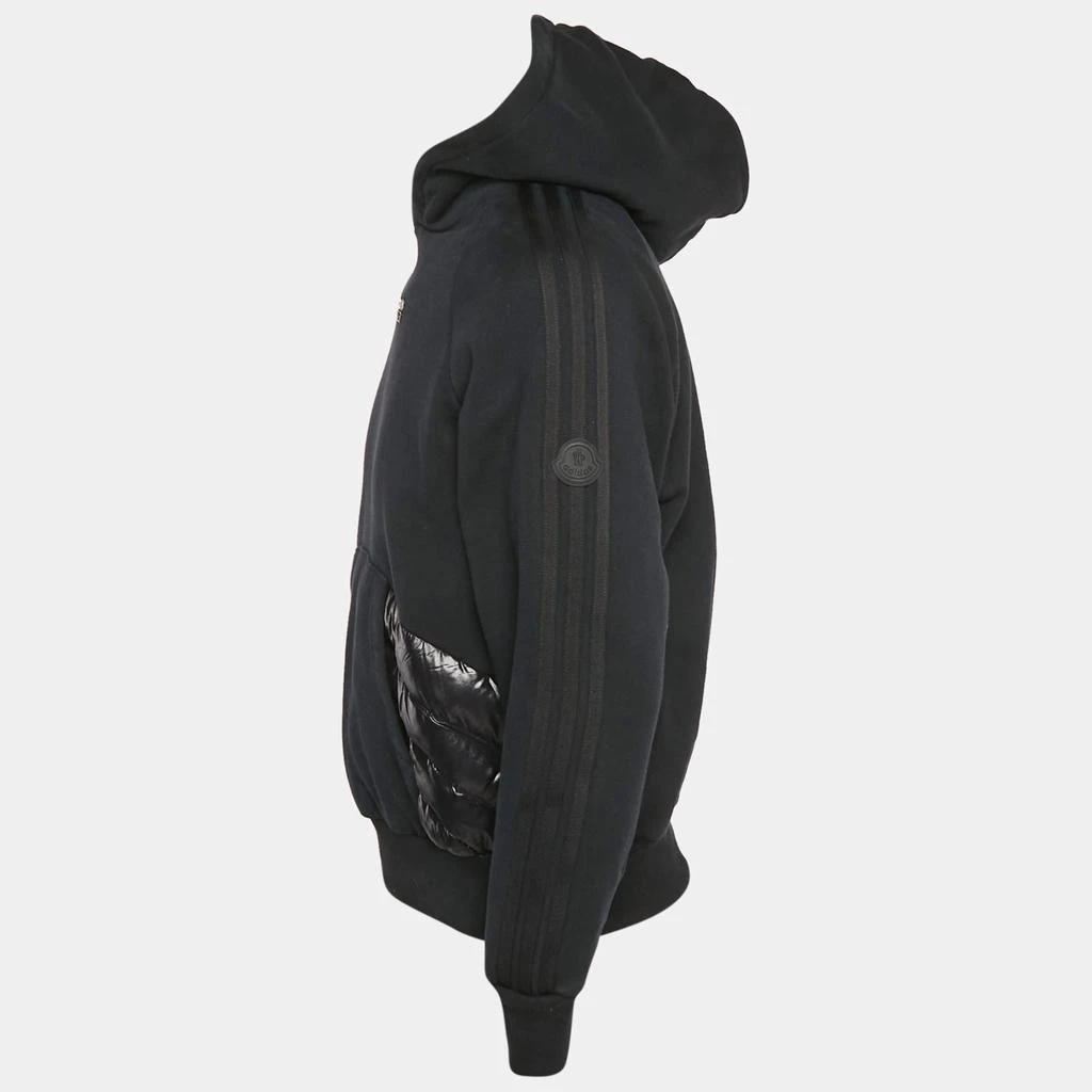 Moncler Moncler x Adidas Black Cotton Knit Puffer Trim Hoodie XS 2