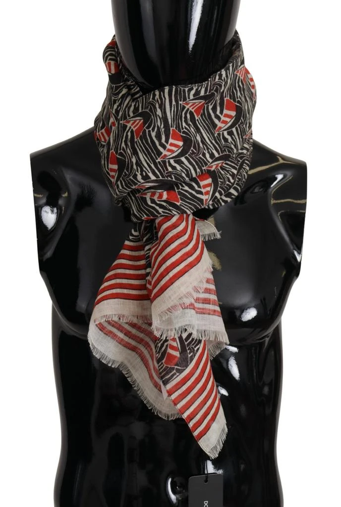Dolce 
Gabbana Linen Sailboat Stripe Print Shawl Men
s Scarf