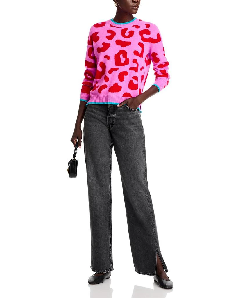 Jumper 1234 Cashmere Tipped Leopard Sweater 2