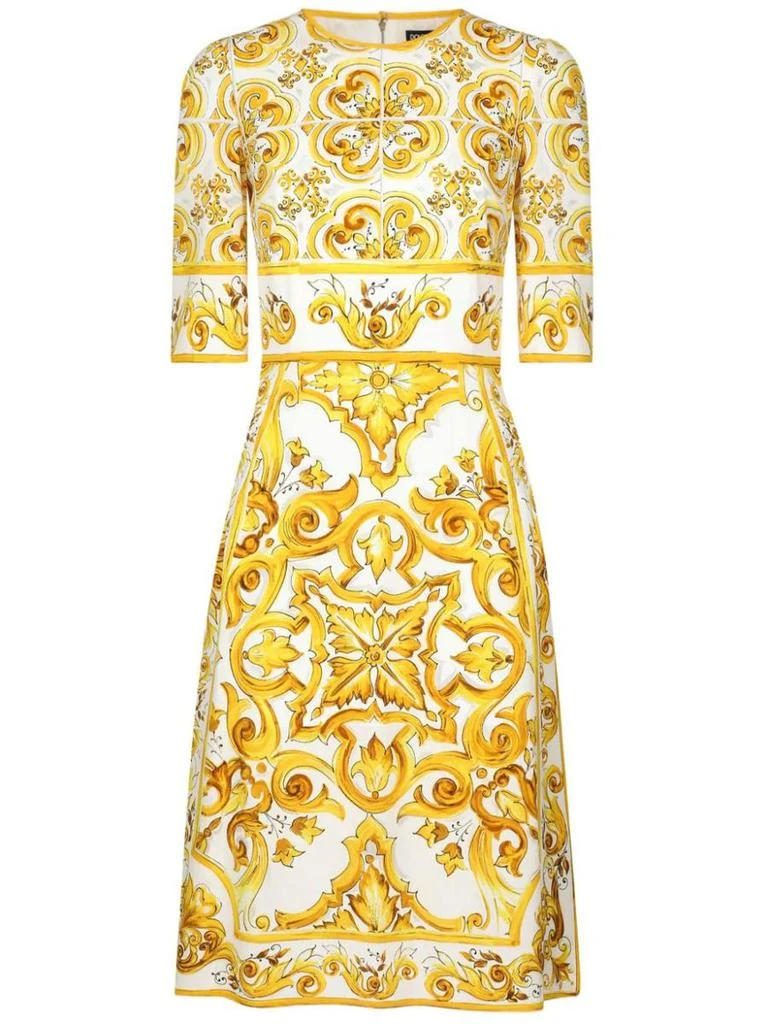 Dolce & Gabbana Dolce & Gabbana Dress With Majolica Print 1