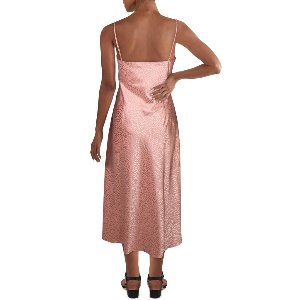 LINI Lana Womens Printed Ruched Midi Dress