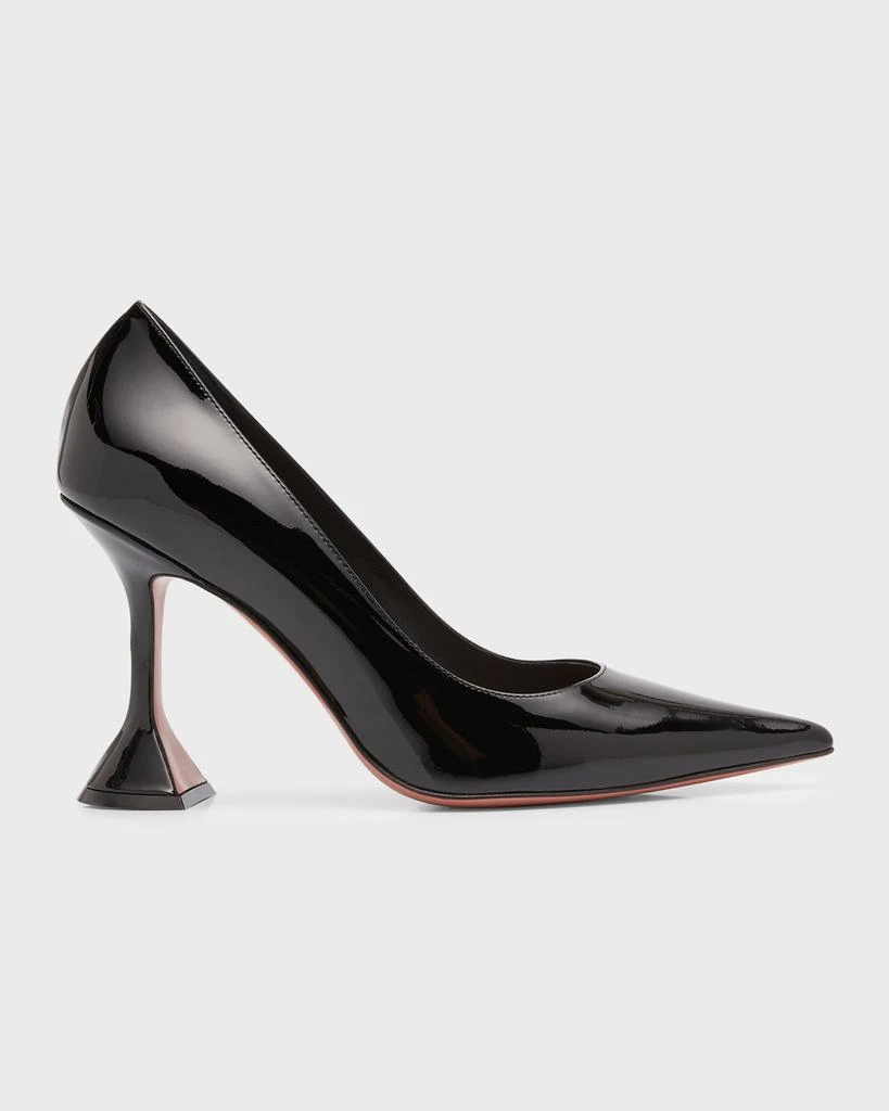 Amina Muaddi Ami Patent Leather Pedestal Pumps 1