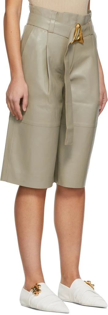 AERON Khaki Leather Carson Shorts 2
