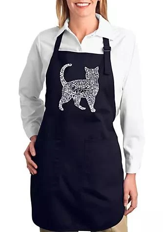 LA Pop Art Full Length Word Art Apron - Cat