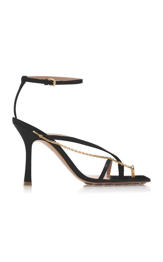 Bottega Veneta Bottega Veneta - Chain-Trimmed Lounge Leather Sandals - Black - IT 41 - Moda Operandi 1