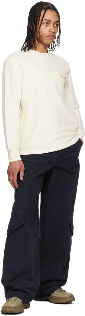 Moncler Off-White Cotton Pocket Sweatshirt 4