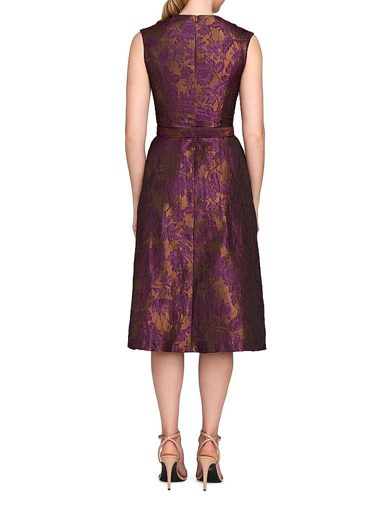 Kay Unger Margaret Floral Jacquard Cocktail Dress 4