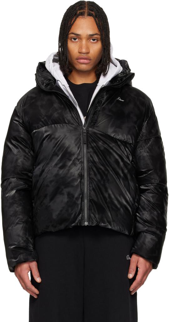 Dime Black Wavy Puffer Jacket - Coats - BeyondStyle
