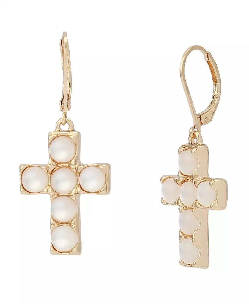 Robert Lee Morris Mother of Pearl Cross Drop Earrings