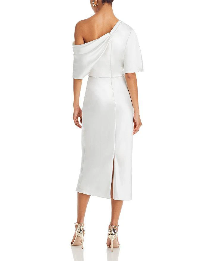 Amsale Draped Pencil Midi Dress 4