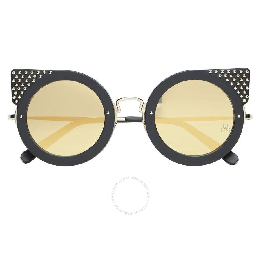Philipp Plein Katy Gold Mirrored Cat Eye Ladies Sunglasses 000-WES0048-PCO002N-MGXG 1