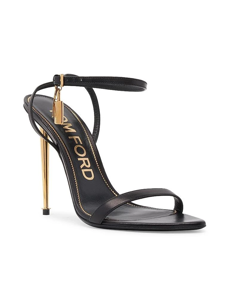 Tom Ford Padlock 105 Leather Point-Toe Ankle-Strap Sandals 2