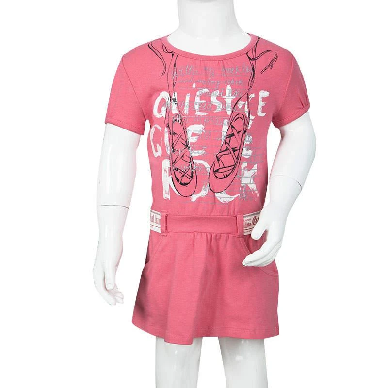 John Galliano John Galliano Pink Printed Cotton Jersey T-Shirt Dress 9 Months 2