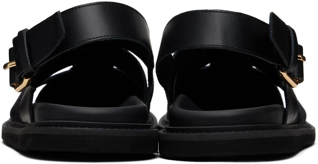 Moschino Black Calfskin Sandals 2
