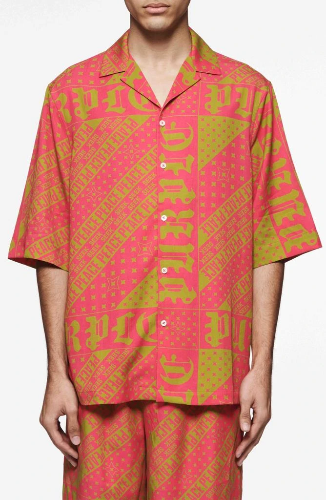 Purple Brand Oversize Lyocell Camp Shirt 1