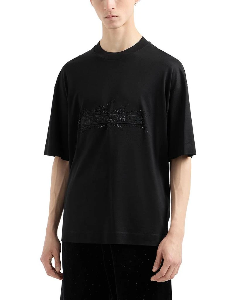 Emporio Armani Rhinestone Embellished Logo Tee 1