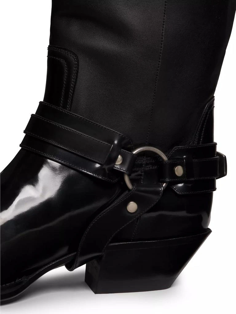 Versace Texano Leather Over-The-Knee Boots 6