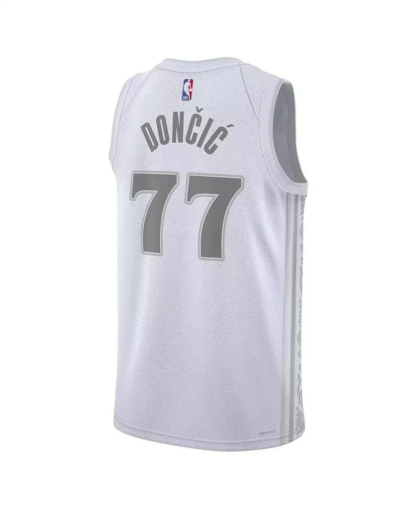 NIKE Men's and Women's White Luka Doncic Dallas Mavericks 2024/25 City Edition Finished Swingman Jersey 2