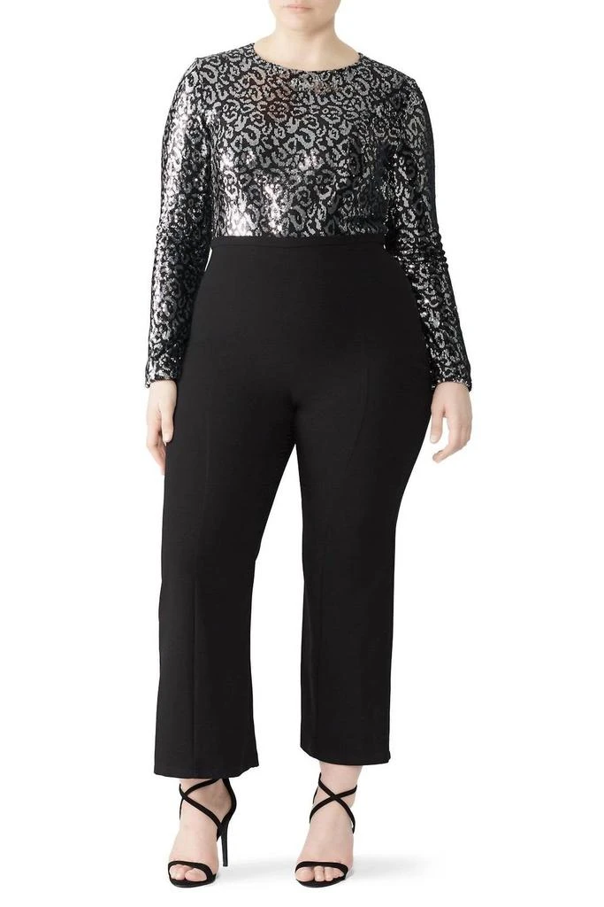 Black Halo Lazaro Sequin Jumpsuit In Black 3