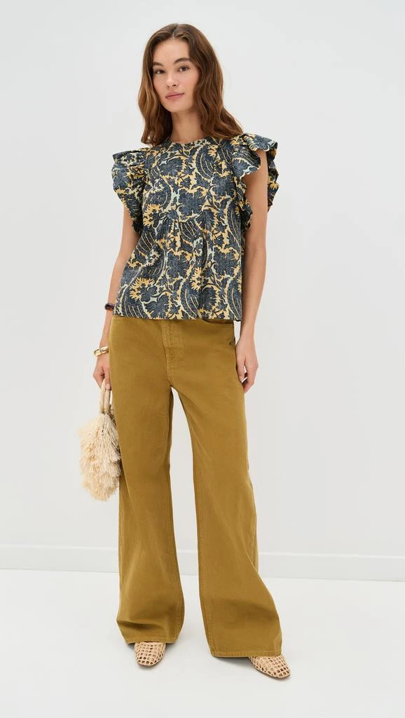Ulla Johnson Sienna Flutter Sleeve Top 4