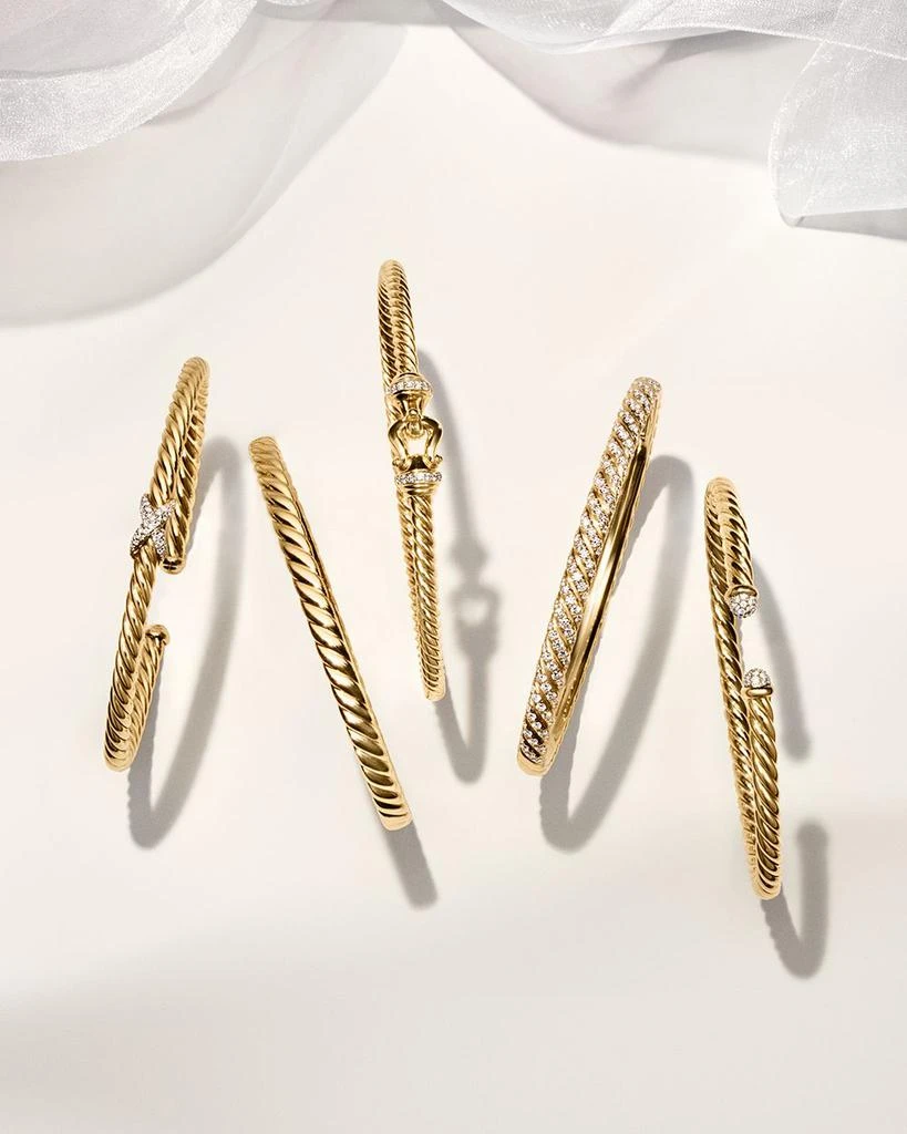 David Yurman Buckle Cablespira® Bracelet in 18K Yellow Gold with Diamonds, 3.5mm 7