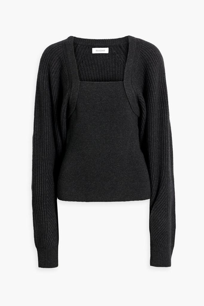 Naadam Ribbed wool and cashmere-blend sweater