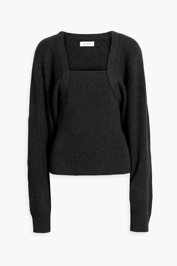 Naadam Ribbed wool and cashmere-blend sweater 1