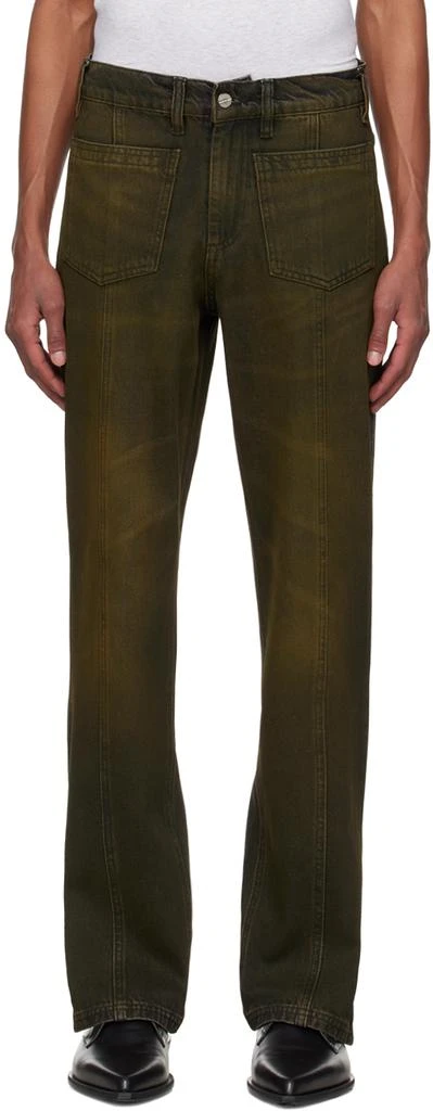 Mowalola Brown Midi Jeans 1
