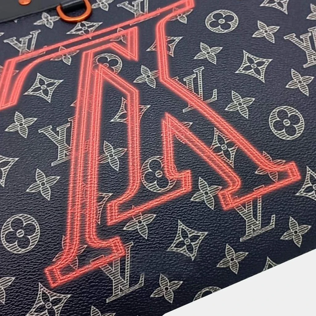 Louis Vuitton Louis Vuitton Blue Monogram Canvas Upside Down Clutch Bag 4