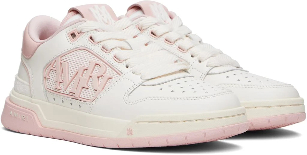 AMIRI Pink 
White Classic Low Sneakers 4