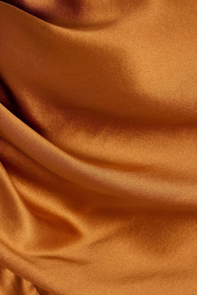Michelle Mason One-shoulder draped silk-satin mini dress 4
