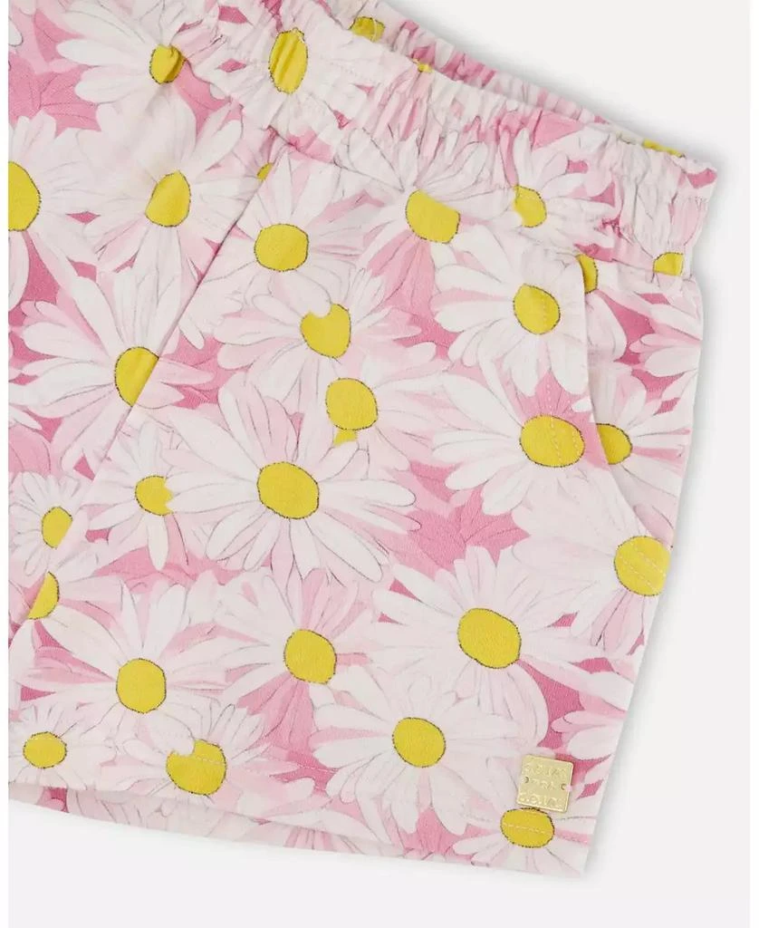 Deux par Deux Toddler Girls French Terry Shorts Printed Daisies 5